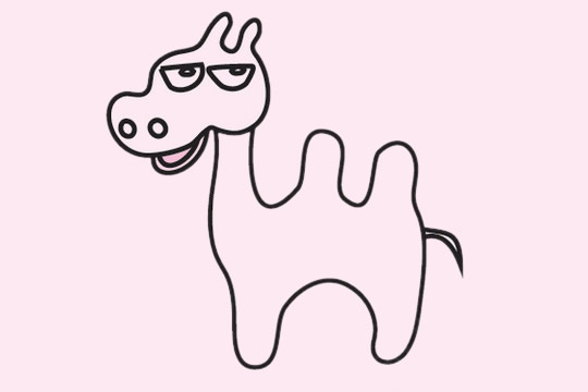 卡通的骆驼简笔画