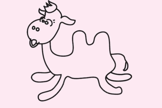 一组卡通骆驼简笔画大全