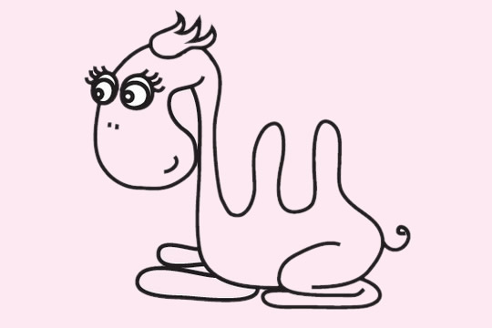 一组卡通骆驼简笔画大全