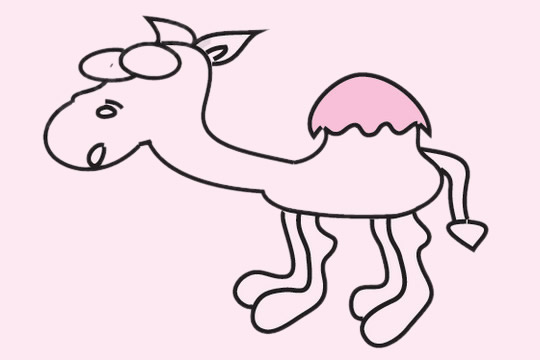 一组卡通骆驼简笔画大全