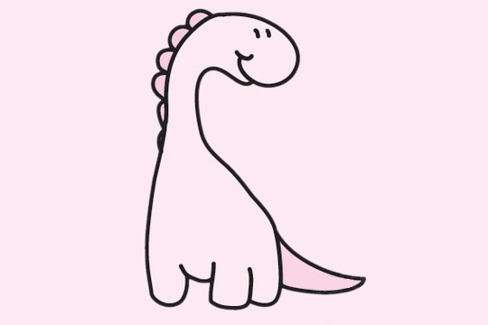 简单的恐龙怎么画