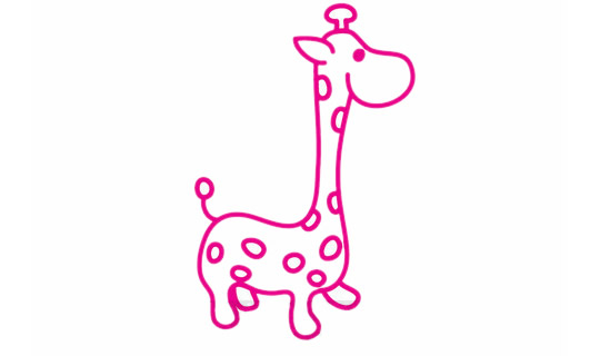 一步步教你画简单的长颈鹿