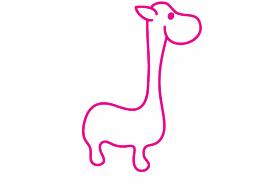 一步步教你画简单的长颈鹿