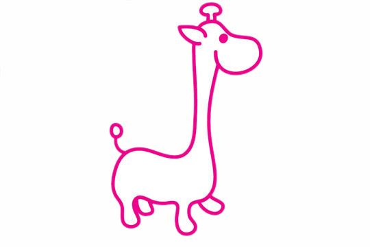 一步步教你画简单的长颈鹿