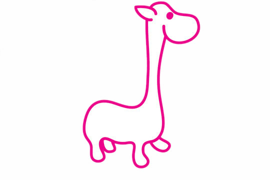 一步步教你画简单的长颈鹿