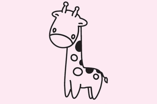 5张长颈鹿简笔画大全