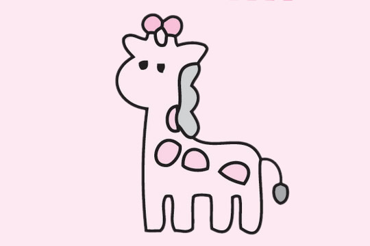 5张长颈鹿简笔画大全
