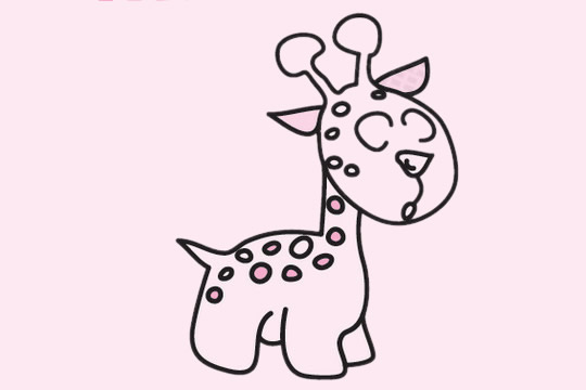 5张长颈鹿简笔画大全