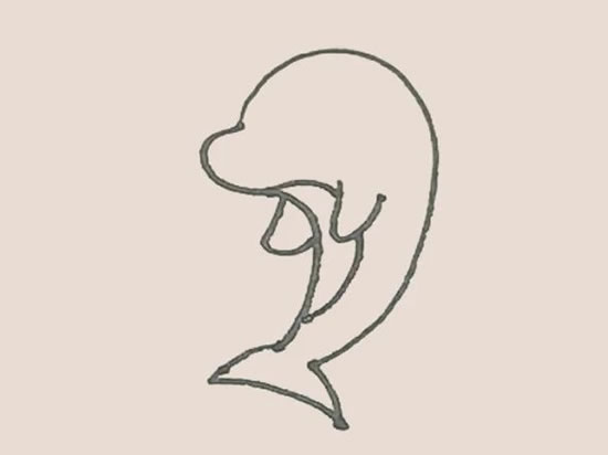 涂色的海豚简笔画教程