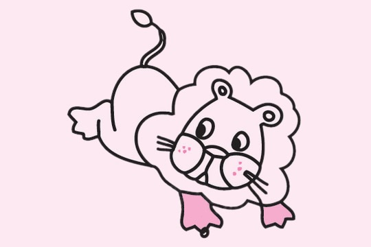 卡通的狮子怎么画