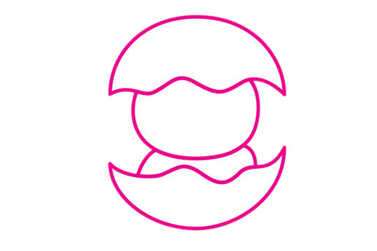 蛋壳里的小鸡简笔画教程