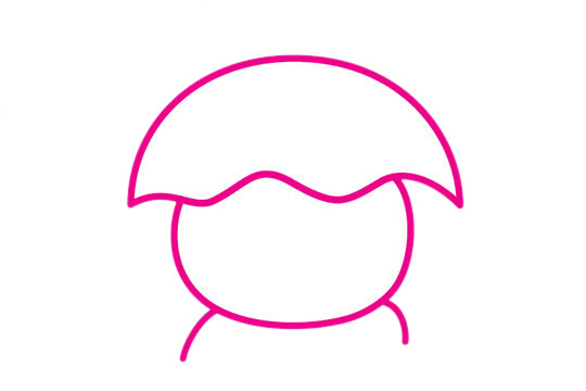 蛋壳里的小鸡简笔画教程