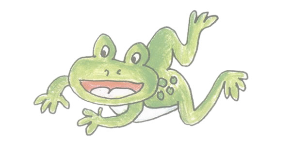 涂色的青蛙简笔画教程