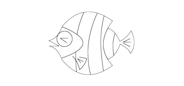 简单的蝴蝶鱼怎么画