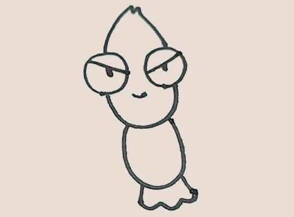 卡通龙虾简笔画教程