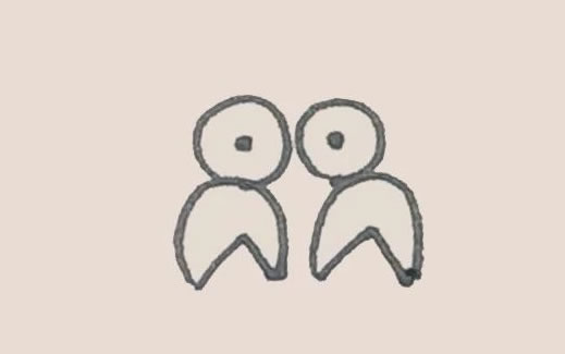 寄居蟹简笔画步骤教程