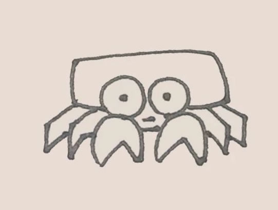 寄居蟹简笔画步骤教程