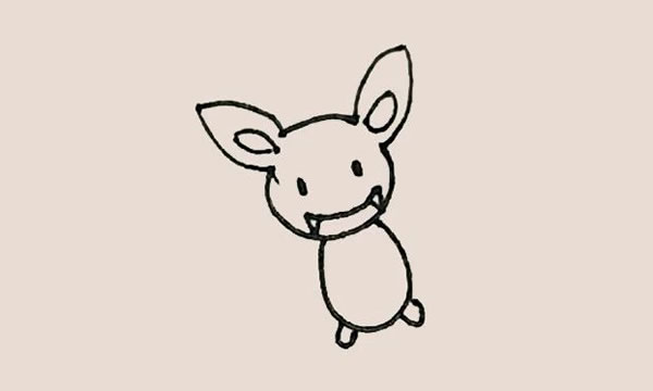 涂色的卡通蝙蝠简笔画