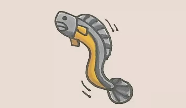 鳗鱼简笔画步骤教程