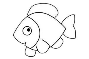 海洋生物热带鱼简笔画 海洋生物热带鱼简笔画