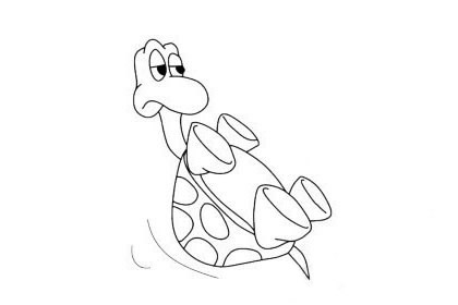 一组卡通乌龟简笔画大全