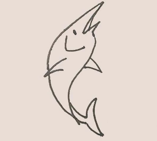 涂色的旗鱼简笔画教程 涂色的旗鱼简笔画教程