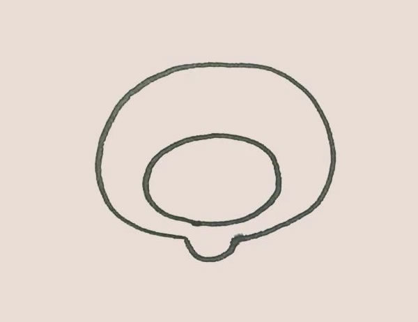 涂色的卡通小猪简笔画教程