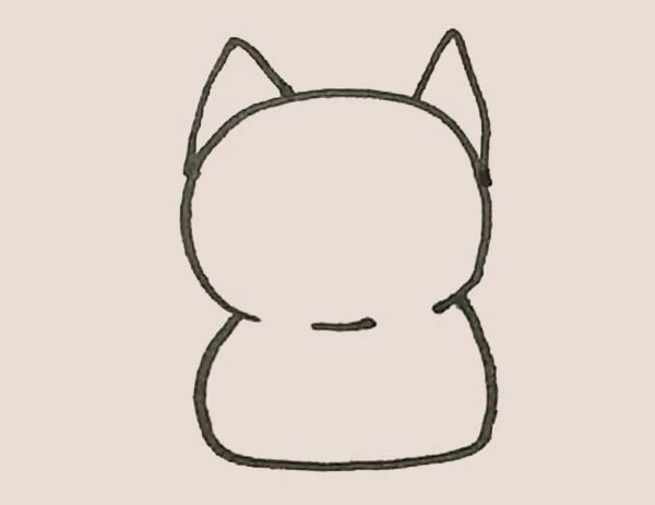 涂色的小猫简笔画教程