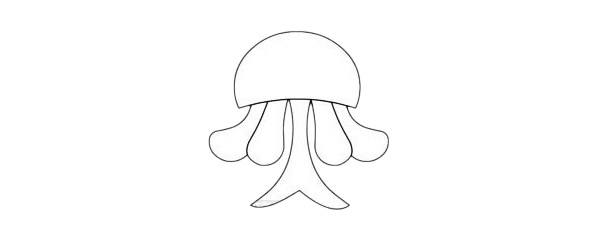 卡通水母简笔画教程