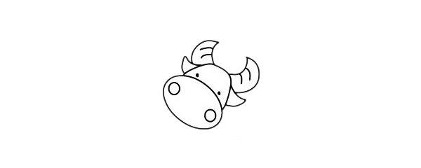 卡通水牛简笔画教程