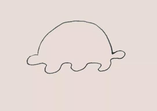 彩色的卡通水母简笔画教程 彩色的卡通水母简笔画教程