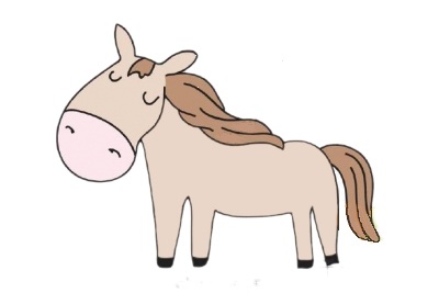 卡通的小马简笔画