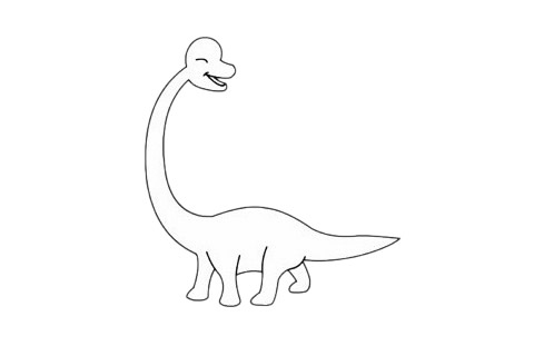 腕龙简笔画步骤教程