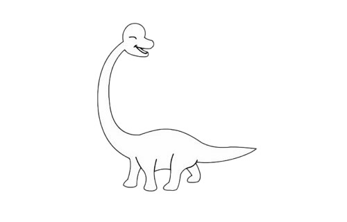 腕龙简笔画步骤教程