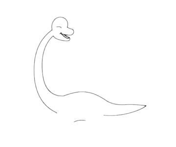 腕龙简笔画步骤教程