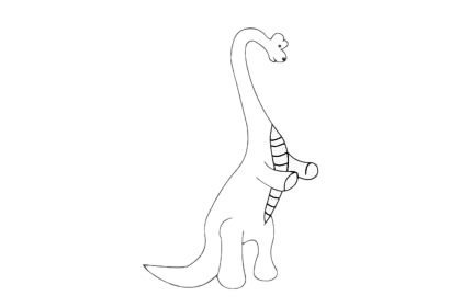 关于腕龙的简笔画