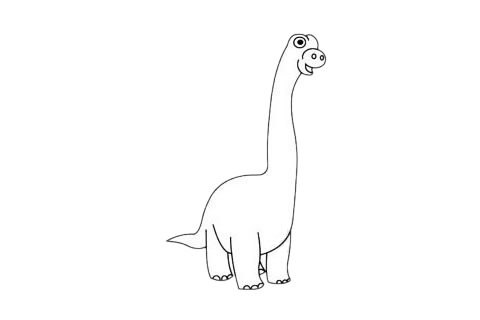 腕龙儿童简笔画