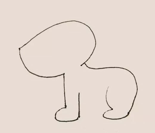 简单的小黄狗怎么画