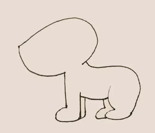 简单的小黄狗怎么画