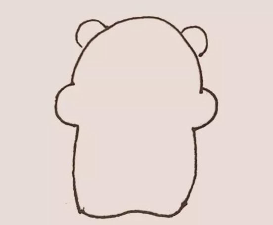 抱着瓜子的仓鼠简笔画