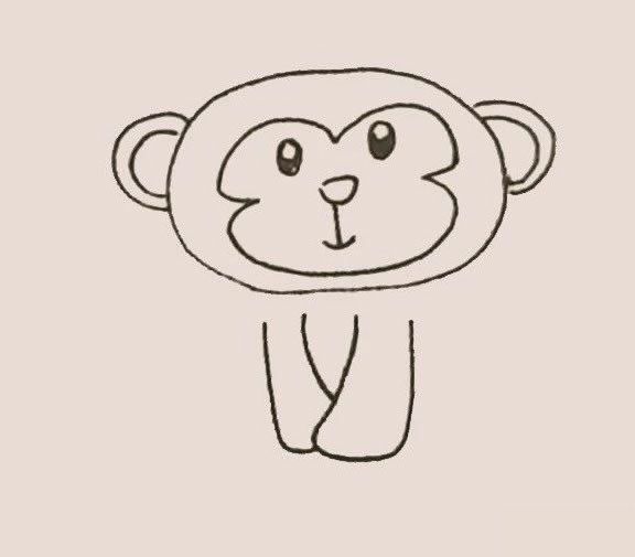 带涂色的猴子怎么画