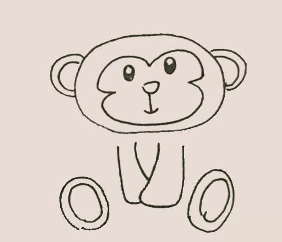 带涂色的猴子怎么画