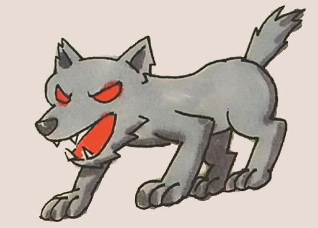 非常凶狠的狼简笔画教程 非常凶狠的狼简笔画教程