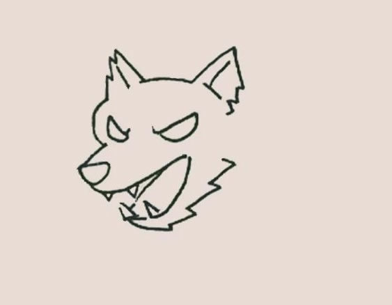 非常凶狠的狼简笔画教程 非常凶狠的狼简笔画教程
