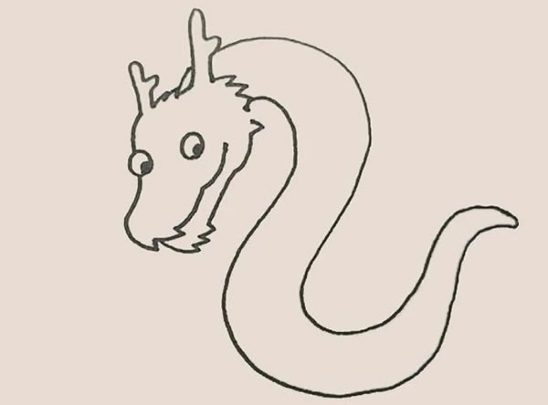 涂色的中国龙简笔画教程 涂色的中国龙简笔画教程