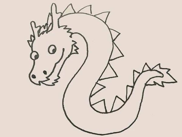 涂色的中国龙简笔画教程 涂色的中国龙简笔画教程