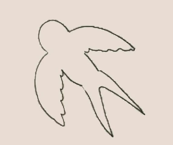 涂色的小燕子简笔画教程
