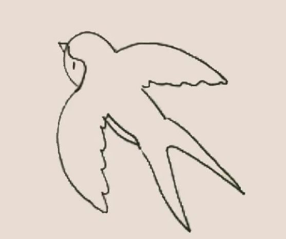 涂色的小燕子简笔画教程