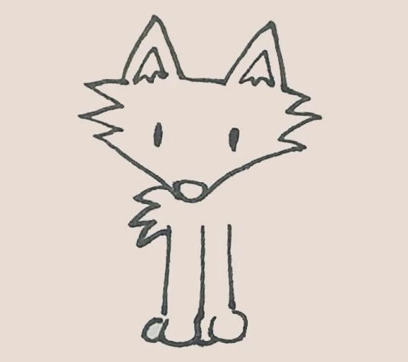 涂色的狐狸简笔画教程