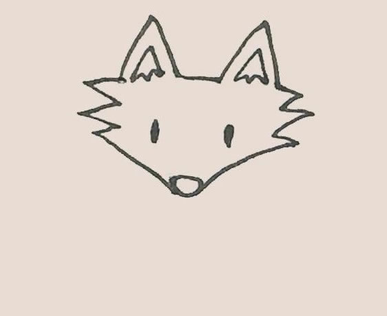 涂色的狐狸简笔画教程